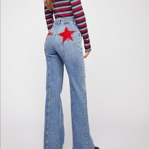 Free People High Rise Flare Jeans